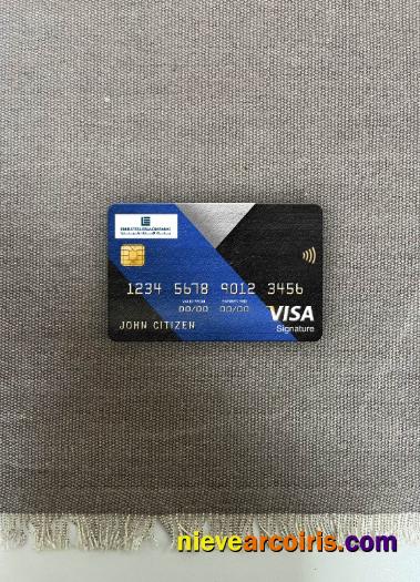 Lebanon Emirates Lebanon Bank Visa Signature Card Photolook Front Template