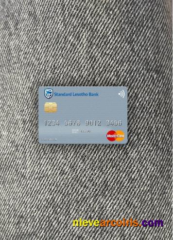Lesotho Standard Lesotho Bank Mastercard Photolook Front Template