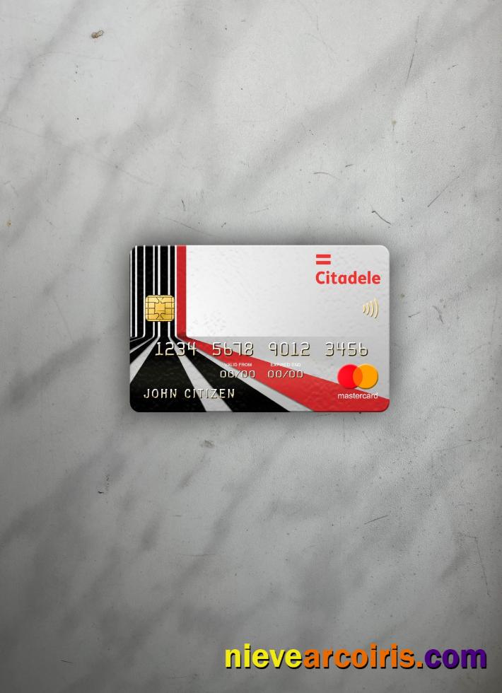 Lithuania (Litva) Citadele Bank Mastercard Photolook Front Template