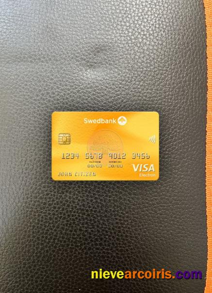 Lithuania Swedbank Visa Electron Card Photolook Front Sample