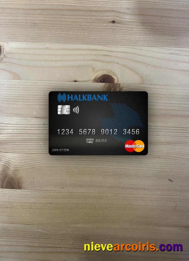 Macedonia Halkbank AD Skopje Mastercard Photolook Front Template