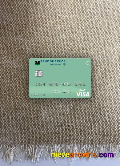 Madagascar Bank Of Africa Visa Debit Card Photolook Front Template