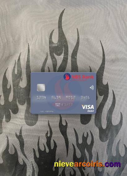 Malawi NBS Bank Visa Debit Card Photolook Front Template