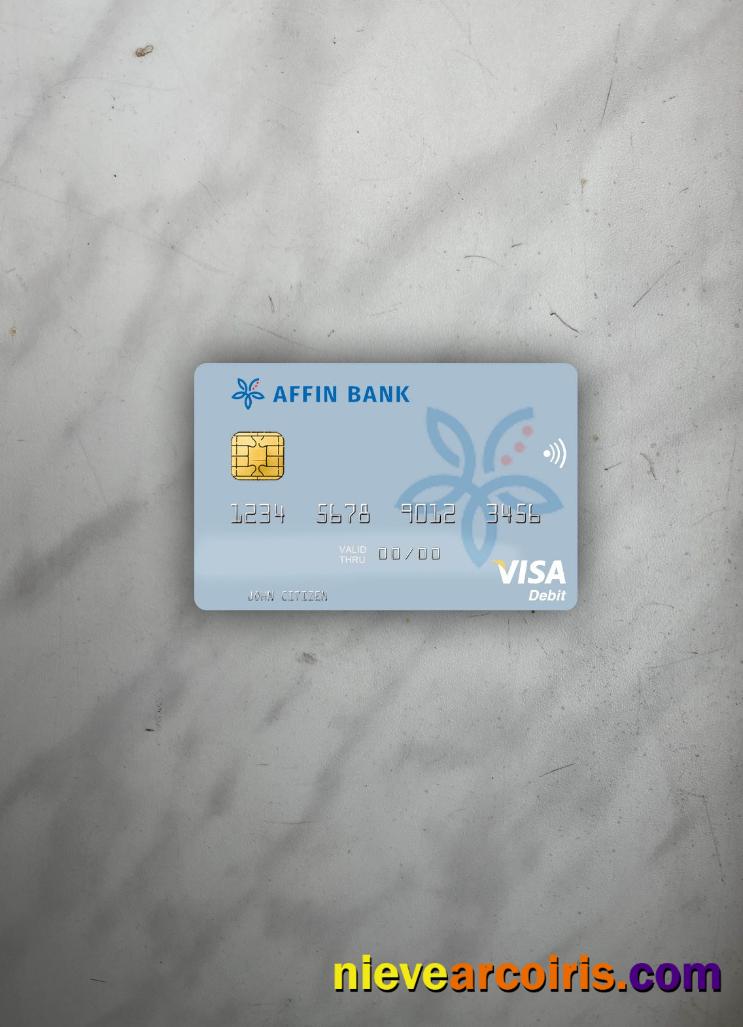 Malaysia Affin Bank Visa Debit Card Photolook Front Sample