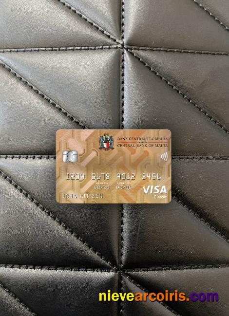 Malta Central Bank Visa Classic Card Photolook Front Sample