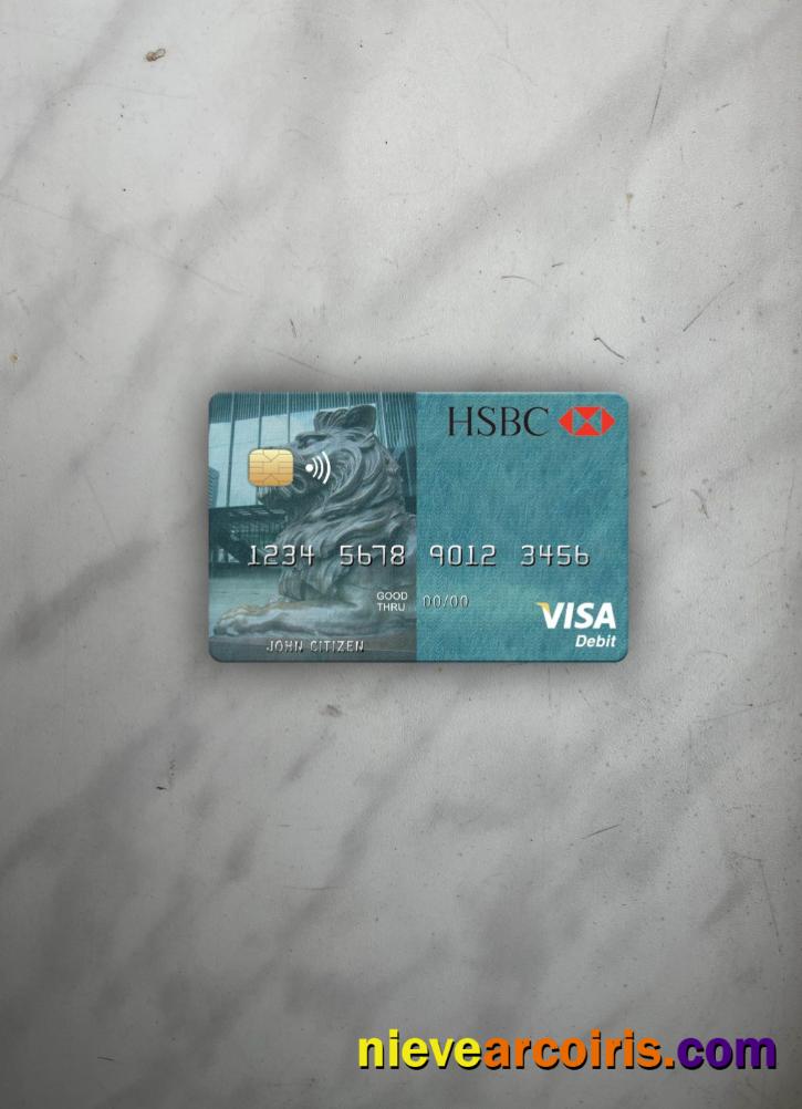 Mauritius HSBC Bank Visa Debit Card Photolook Front Preview