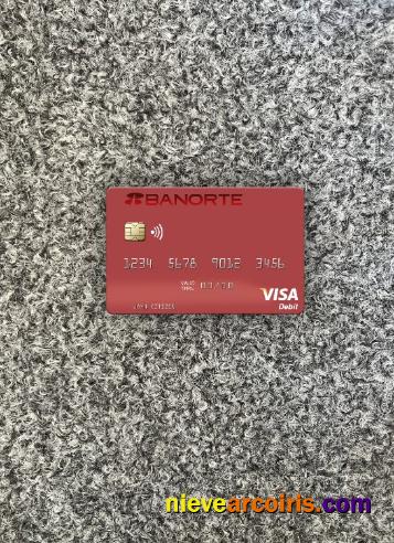 Mexico Banorte Bank Visa Debit Card Photolook Front Sample