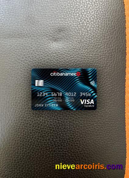 Mexico Citibanamex Bank Visa Signature Card Photolook Front Sample