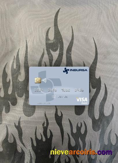 Mexico Grupo Financiero Inbursa Visa Debit Card Photolook Front Template