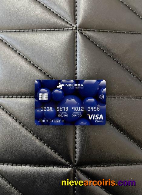Mexico Inbursa Bank Visa Classic Card Photolook Front Template