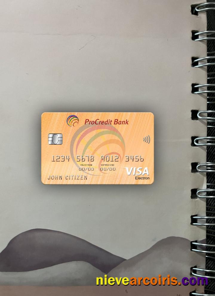 Moldova ProCredit Bank Visa Electron Card 2 Photolook Font Photolook