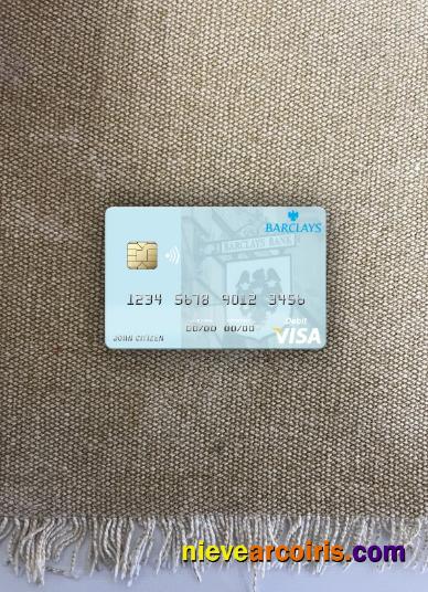 Monaco Barclays Bank PLC Visa Debit Card Photolook Front Template