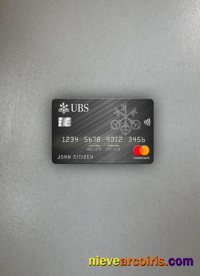Monaco UBS Bank Mastercard Photolook Front Template