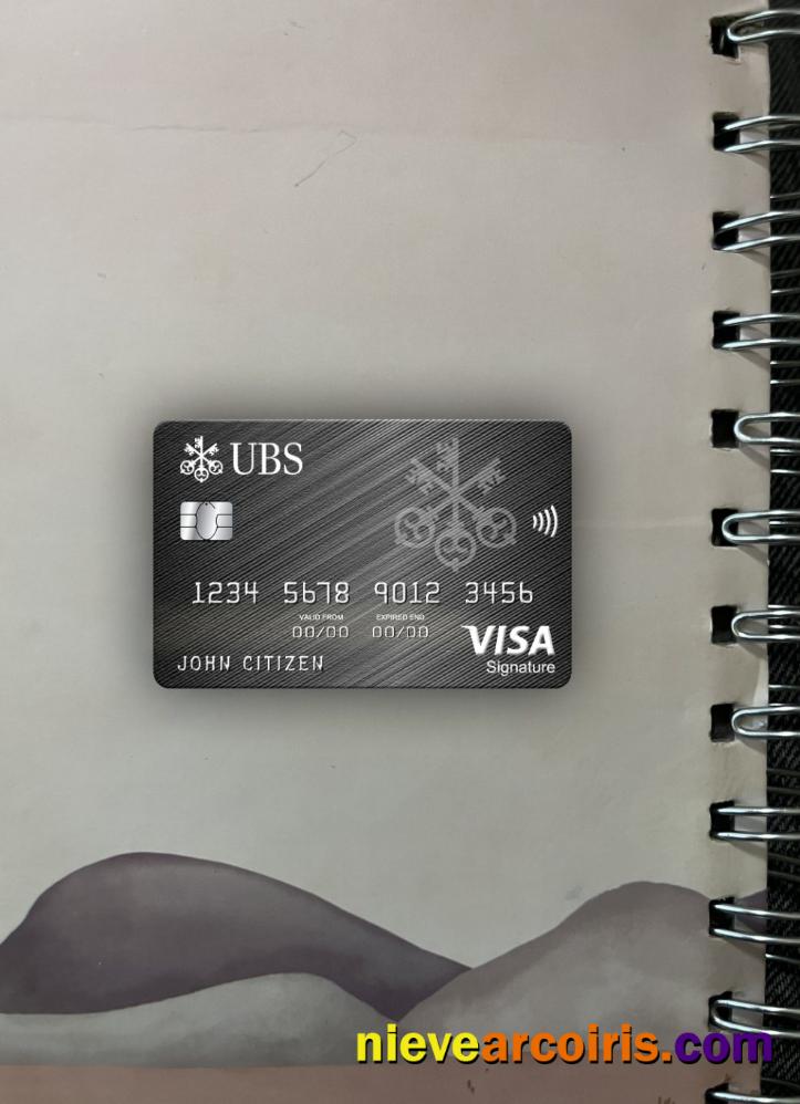 Monaco UBS Bank Visa Signature Card Photolook Front Sample