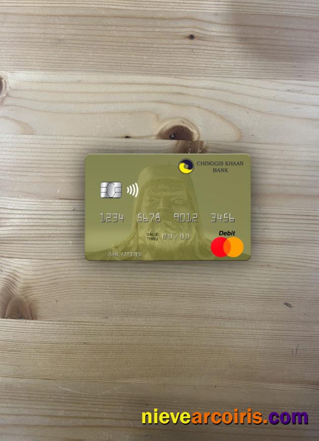 Mongolia Chinggis Khaan Bank Mastercard Photolook Front Photolook