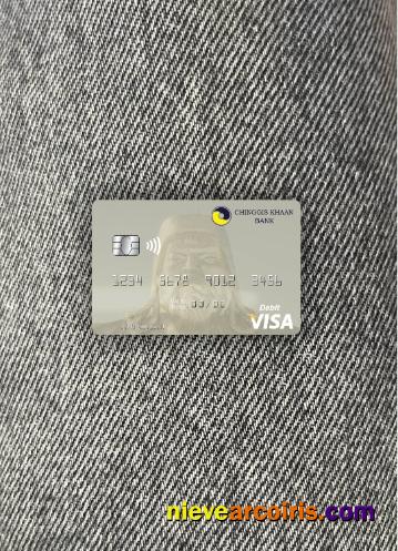 Mongolia Chinggis Khaan Bank Visa Debit Card Photolook Front Preview