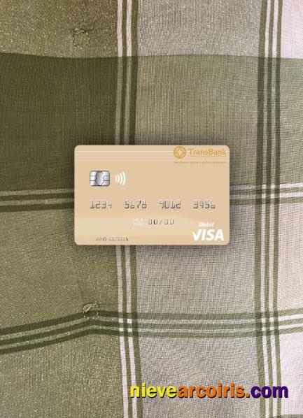 Mongolia TransBank Of Mongolia Visa Debit Card Photolook Front Template
