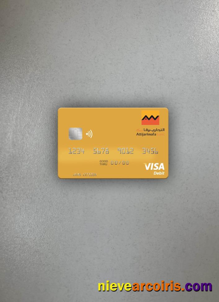 Morocco Attijariwafa Bank Visa Debit Card Photolook Front Sample