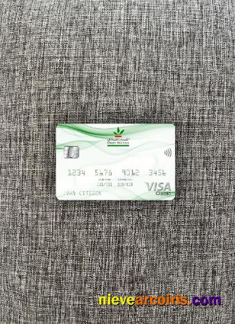Morocco Credit Agricole Bank Visa Classic Card Photolook Front Template