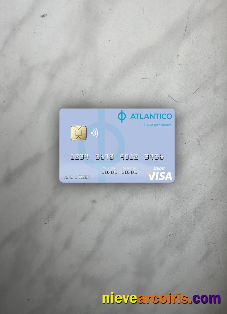 Namibia Banco Atlantico Visa Debit Card Photolook Front Template