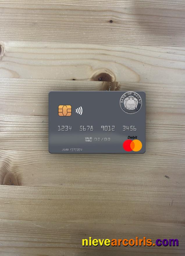 Nauru Bank Of Nauru Mastercard Photolook Front Photolook