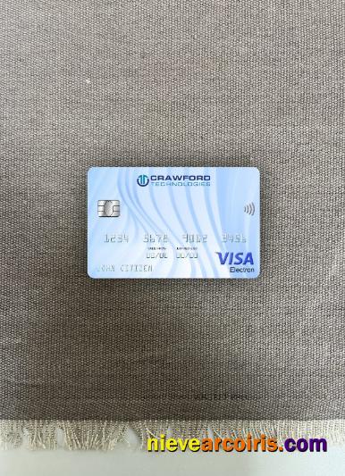 Netherlands (Holland) Crawford Technologies Bank Visa Electron Card Photolook Front Template
