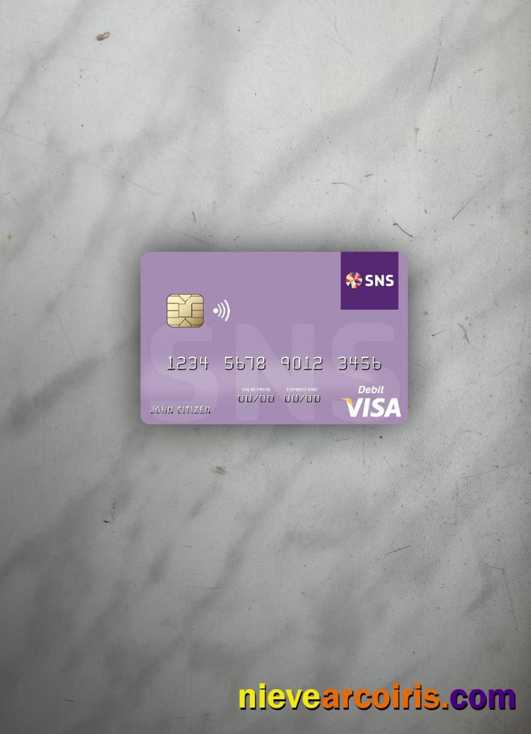 Netherlands SNS Bank Visa Debit Card Photolook Front Sample