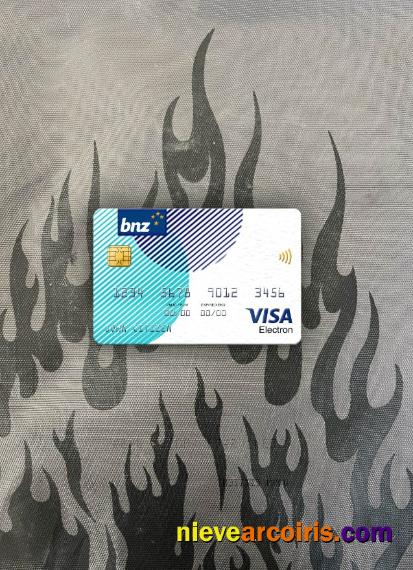 New Zealand BNZ Greymouth Bank Visa Electron Card Photolook Front Sample