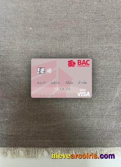 Nicaragua BAC Credomatic Visa Debit Card Photolook Front Photolook