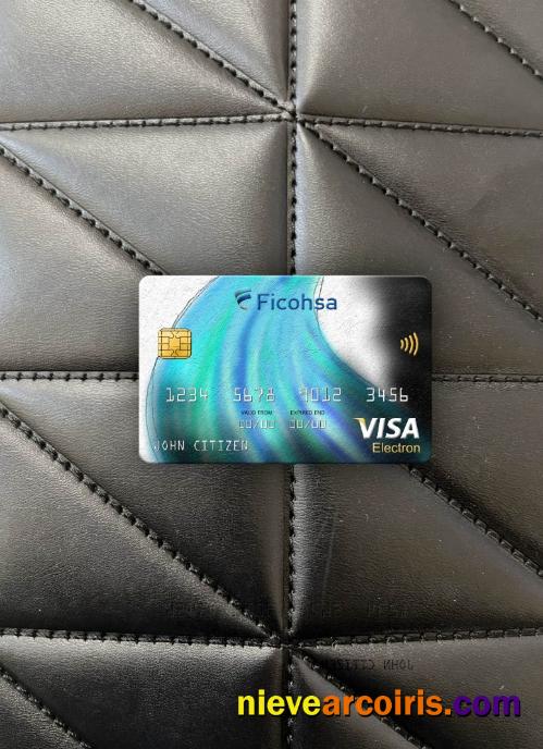 Nicaragua Banco Ficohsa Bank Visa Electron Card Photolook Front Template