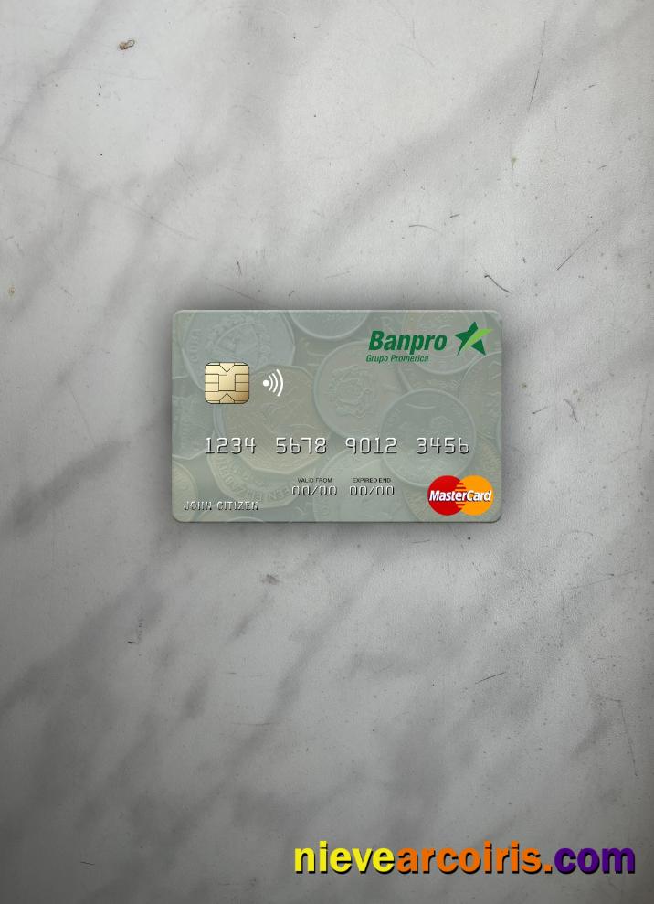 Nicaragua Banco De La Producción Mastercard Photolook Front Sample