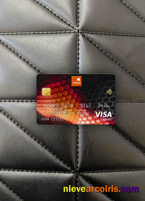 Nigeria GTBank Visa Classic Card Photolook Front Template