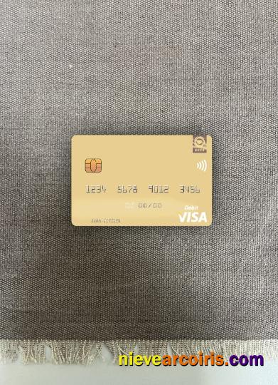 North Korea Daesong Bank Visa Debit Card Photolook Front Template