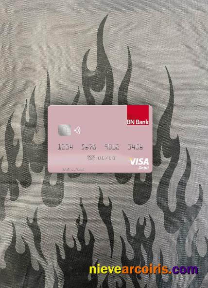 Norway BN Bank ASA Visa Debit Card Photolook Front Template