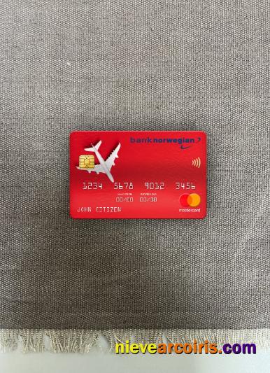 Norway Bank Norwegian AS Bank Mastercard Photolook Front Template