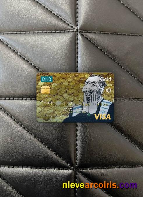 Norway DNB Bank Visa Gold Card Photolook Front Template
