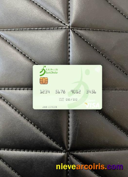 Oman Bank Dhofar Visa Debit Card Photolook Front Sample