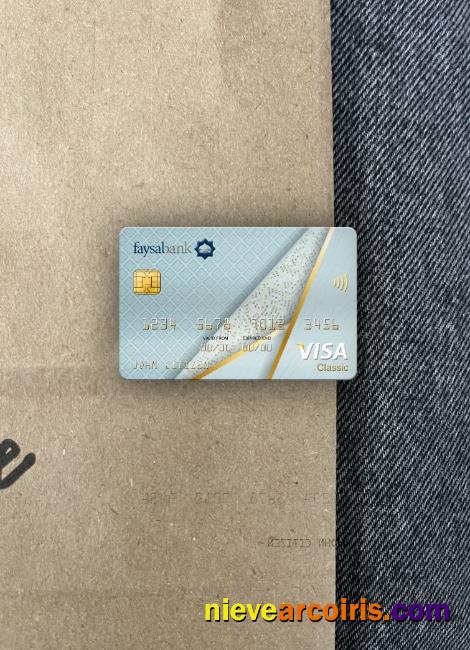 Pakistan Faysal Bank Visa Classic Card Photolook Front Template