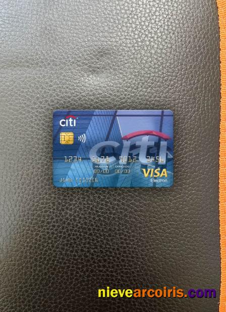Peru Citibank Visa Electron Card Photolook Front Sample