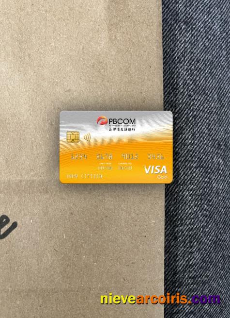 Philippines Bank Of Communications Visa Gold Card Photolook Front Template