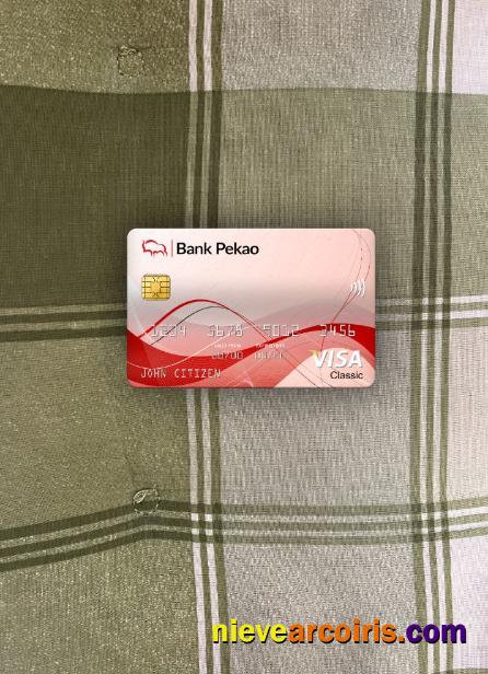 Poland Bank Pekao S.A Bank Visa Classic Card Photolook Front Sample