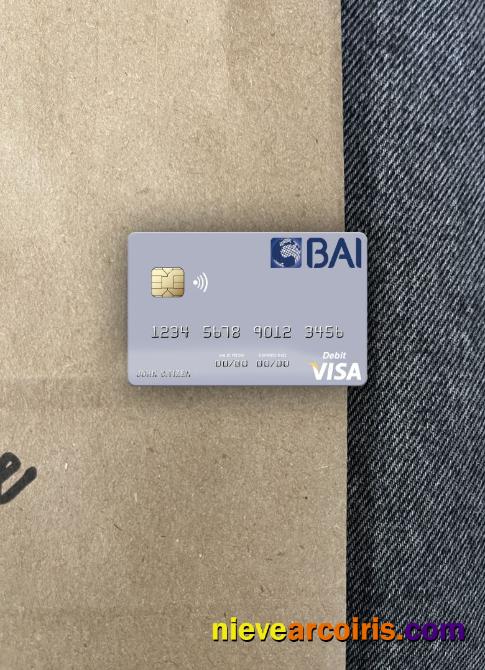 Portugal Banco BAI Europa Visa Debit Card Photolook Front Template