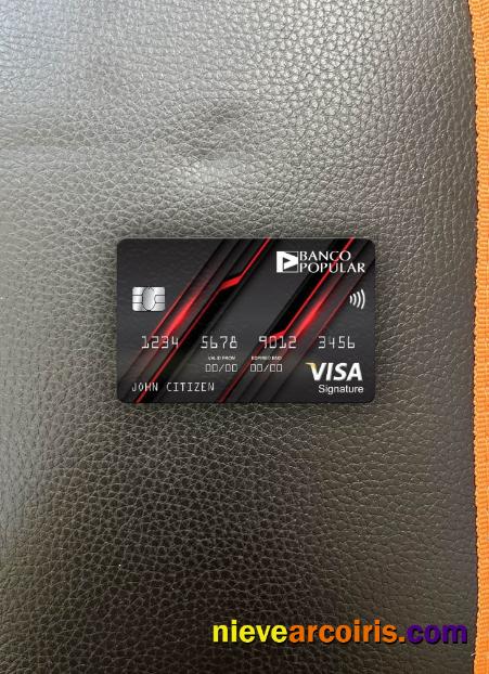 Portugal Banco Popular Bank Visa Signature Card Photolook Front Sample