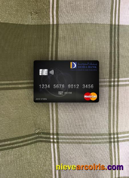 Qatar Doha Bank Mastercard Photolook Front Template