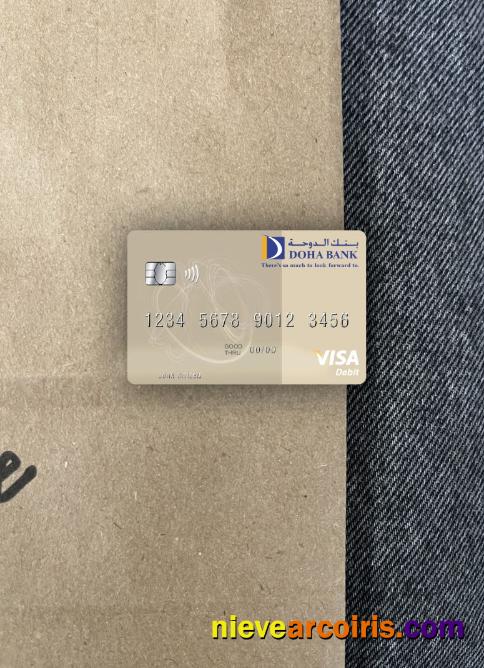 Qatar Doha Bank Visa Debit Card Photolook Front Sample