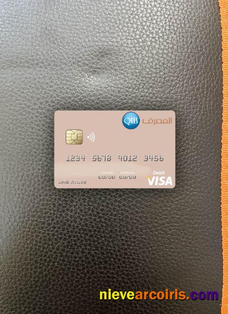 Qatar Islamic Bank Visa Debit Card Photolook Front Sample