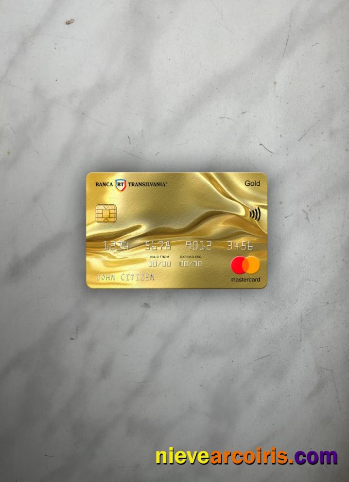 Romania Banca Transilvania Bank Mastercard Gold Photolook Front Template