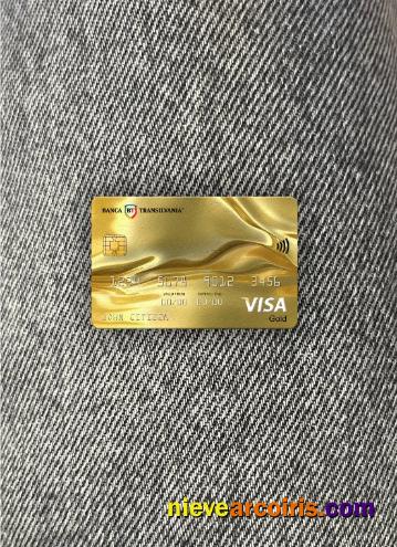 Romania Banca Transilvania Bank Visa Gold Card Photolook Front Sample