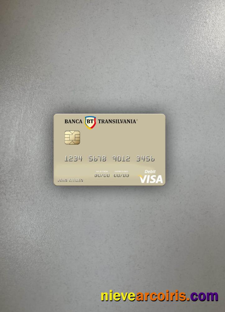 Romania Banca Transilvania Visa Debit Card Photolook Front Template