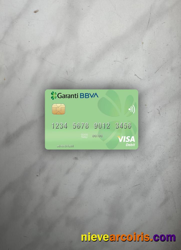 Romania Garanti BBVA Visa Debit Card Photolook Front Template
